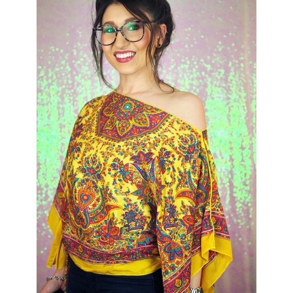100% SILK Kimono Mandala Pattern Top - Picture 6 of 8